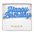 Уникална Парти Свещ за Торта в Синьо "Happy Birthday"