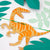 Украса с Динозаври за Рожден Ден - Гирлянд с Динозаври и Зеленина