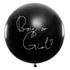 Забавен Черен Балон за Разкриване Пола на Бебето, Момиче - 1м