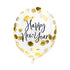 Забавни Прозрачни Балони със Златни Конфети "Happy New Year" (3бр./оп.)