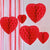 Украса за Свети Валентин - Висящи Сърца в Различни Размери - Висяща Декорация от Червени Сърца