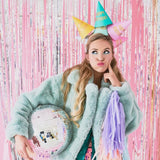 Парти шапки "Happy Birthday", пъстри нюанси (6бр./оп.)