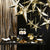 Украса за Коледа и Нова Година - Красива Завеса от Ресни в Златно 