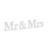 Красив Дървен Надпис  Mr&Mrs в Бяло