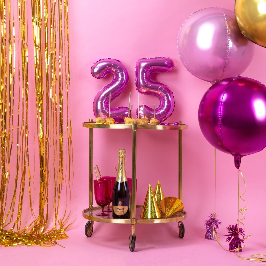 Foil Balloon Number Pink - 35cm