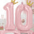 Украса за Първи Рожден Ден на Момиче - Стоящ Фолио Балон Единица с коронка , Светло розов