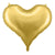 Идеи за Свети Валентин - Голям Фолио Балон Сърце Сатен в Златен Цвят 
