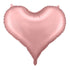 Голям Фолиo Балон Сърце Светло Розово, сатен - 75x64,5см