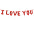 Комплект Фолио Балони Букви I LOVE YOU, червено (260x40см)