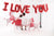 Комплект от Балони Обичам те за Свети Валентин - Комплект от Балони I love you