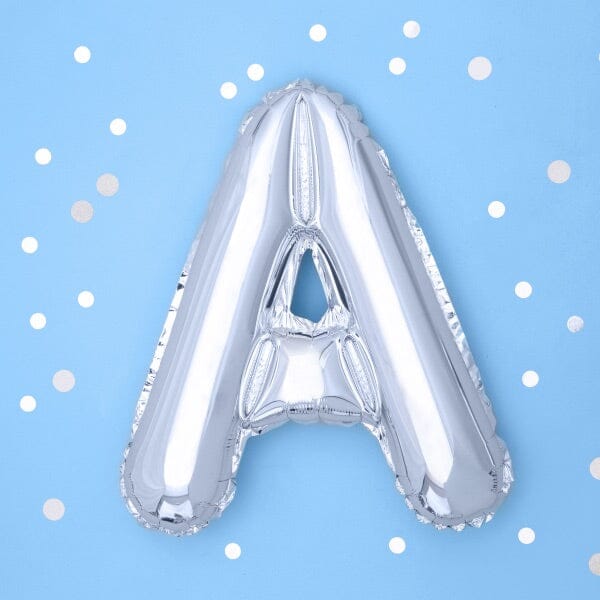 Фолио Балони Букви - Фолио Балон Буква Сребро 35см - Надпис с Балони Baby Shower - Emotions Factory