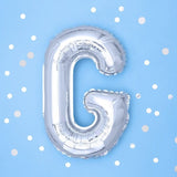 Фолио Балони Букви - Фолио Балон Буква Сребро 35см - Надпис с Балони Baby Shower - Emotions Factory