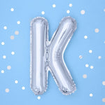 Фолио Балони Букви - Фолио Балон Буква Сребро 35см - Надпис с Балони Baby Shower - Emotions Factory