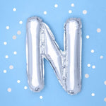 Фолио Балони Букви - Фолио Балон Буква Сребро 35см - Надпис с Балони Baby Shower - Emotions Factory