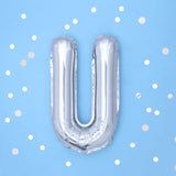 Фолио Балони Букви - Фолио Балон Буква Сребро 35см - Надпис с Балони Baby Shower - Emotions Factory