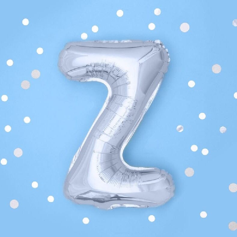 Фолио Балони Букви - Фолио Балон Буква Сребро 35см - Надпис с Балони Baby Shower - Emotions Factory