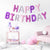 Украса с Балони Онлайн | Изненада за Рожден ден | Украса за Рожден ден в Лилаво и Розово | Фолиев Балон с надпис Happy Birthday | Emotions Factory
