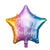 Украса за Рожден Ден - Украса с балони - Фолиев Многоцветен  Балон Звезда с Надпис 
