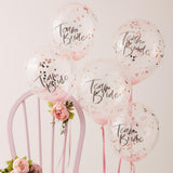 Confetti Balloons "Team Bride" (5pcs/pack)