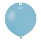 Large latex balloon, baby blue pastel - 48cm