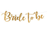 Украса за Моминско Парти - Златен Надпис Bride to be - Идеи за Моминско парти