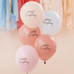 Латексови балони "Happy Everything"  в различни цветове - арти украса- украса с балони - emotionsfactory.bg