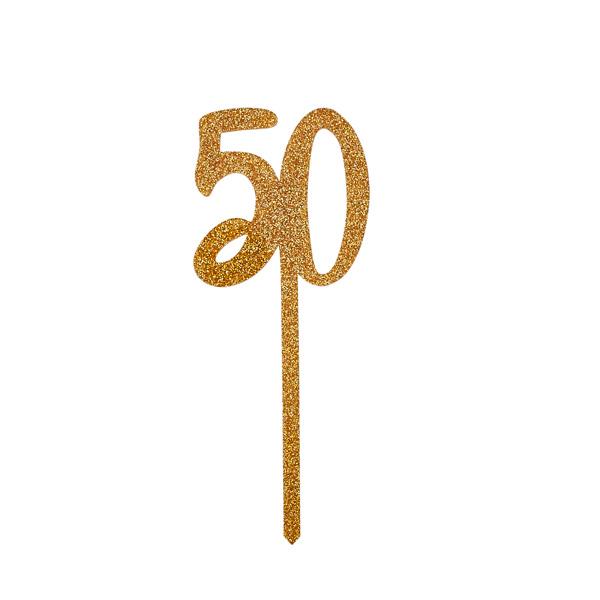 Топер за Торта за 50-ти Рожден Ден | Украса за 50 Рожден ден Онлайн | Украса за 50-ти Юбилей | Украса за 50 Годишнина | Купи Онлайн | Emotions Factory
