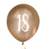 Елегантни Балони Хром Злато за 18-ти Рожден Ден