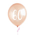 Елегантни Балони Хром Розово Злато за 60-ти Рожден Ден