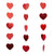 Идеи за Деня на Влюбените - Гирлянд от Червени Висящи Сърца 