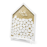 Wooden Wishes Frame with White Hearts