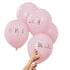 Комплект Розови Латексови Балони с Букви за Персонализиране (5бр./оп.)