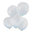 Прозрачни Балони със Светло Сини Топчета (5бр./оп.)