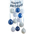 Парти Сет за Изненада от Балони с Надпис "Happy Birthday", синьо