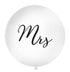 Огромен Балон Пастел Бял с Надпис Mrs - 1м