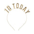 Красива Златна Диадема "18 Today"