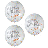 Прозрачни Балони с Конфети "Happy Birthday" (5бр./оп.)