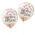 Прозрачни Балони с Разноцветни Конфети "Happy Birthday" (5бр./оп.)