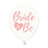 Прозрачни Балони за Моминско Парти "Bride to be", розово злато