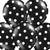 Черни Латексови Балони на Бели Точки (6бр./оп.)