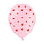Розови Латексови Балони, червени сърца (6бр./оп.)