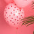 Розови Латексови Балони, червени сърца (6бр./оп.)
