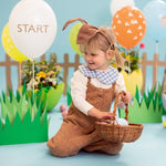 Комплект от балони, Egg Hun състезание със зайчета с балони с надпис Start и Finish  в различни цветове, Украса и декорация за Великден, Emotionsfactory.bg