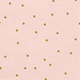 Pastel Pink Gold Dot Napkins (20 ct. per pack)