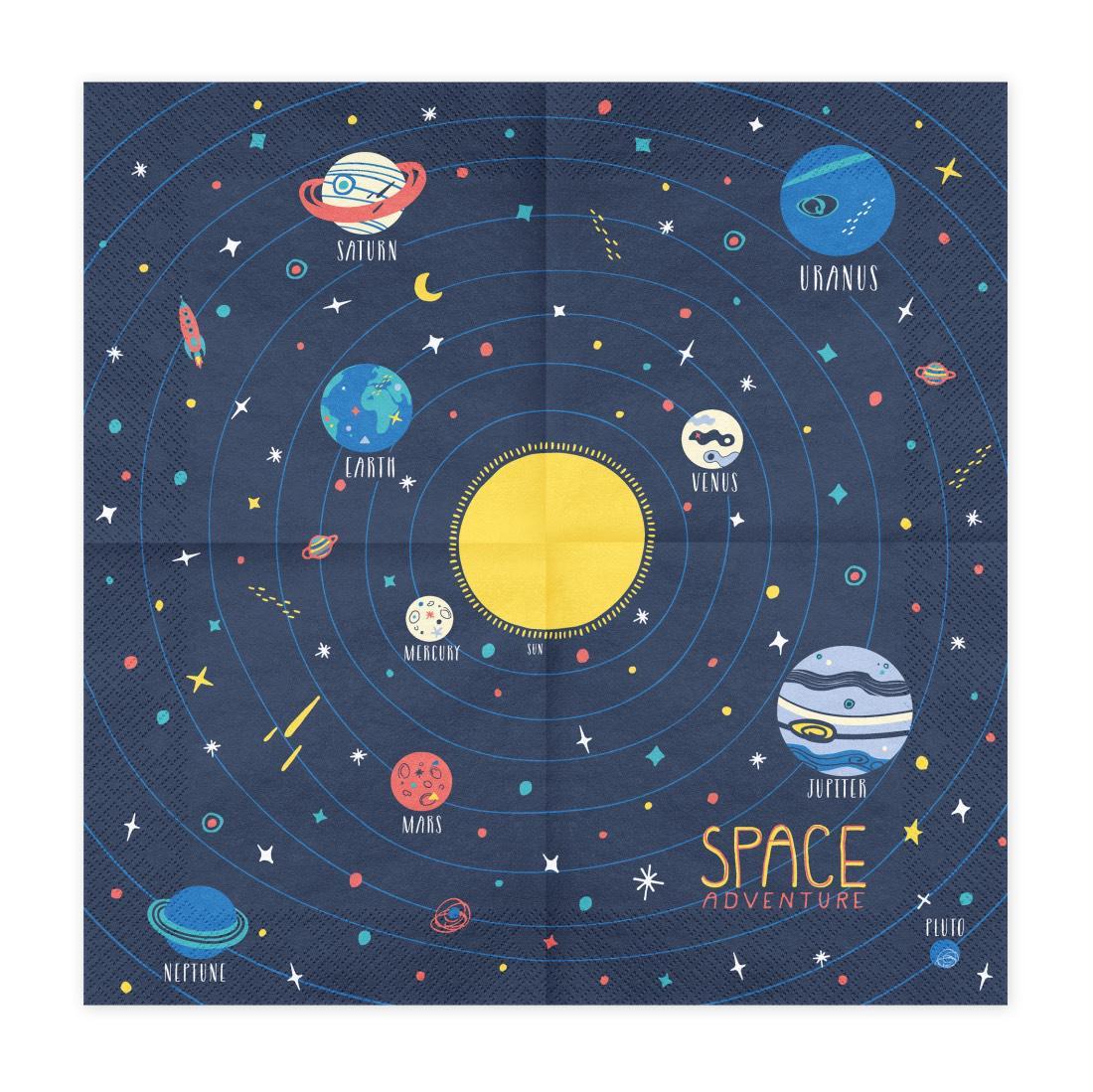 Fun Party Napkins "Space Party" (20 pcs/pack)