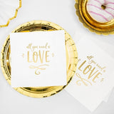 Three-ply Napkins "All you need is love" (20 pcs/pack)