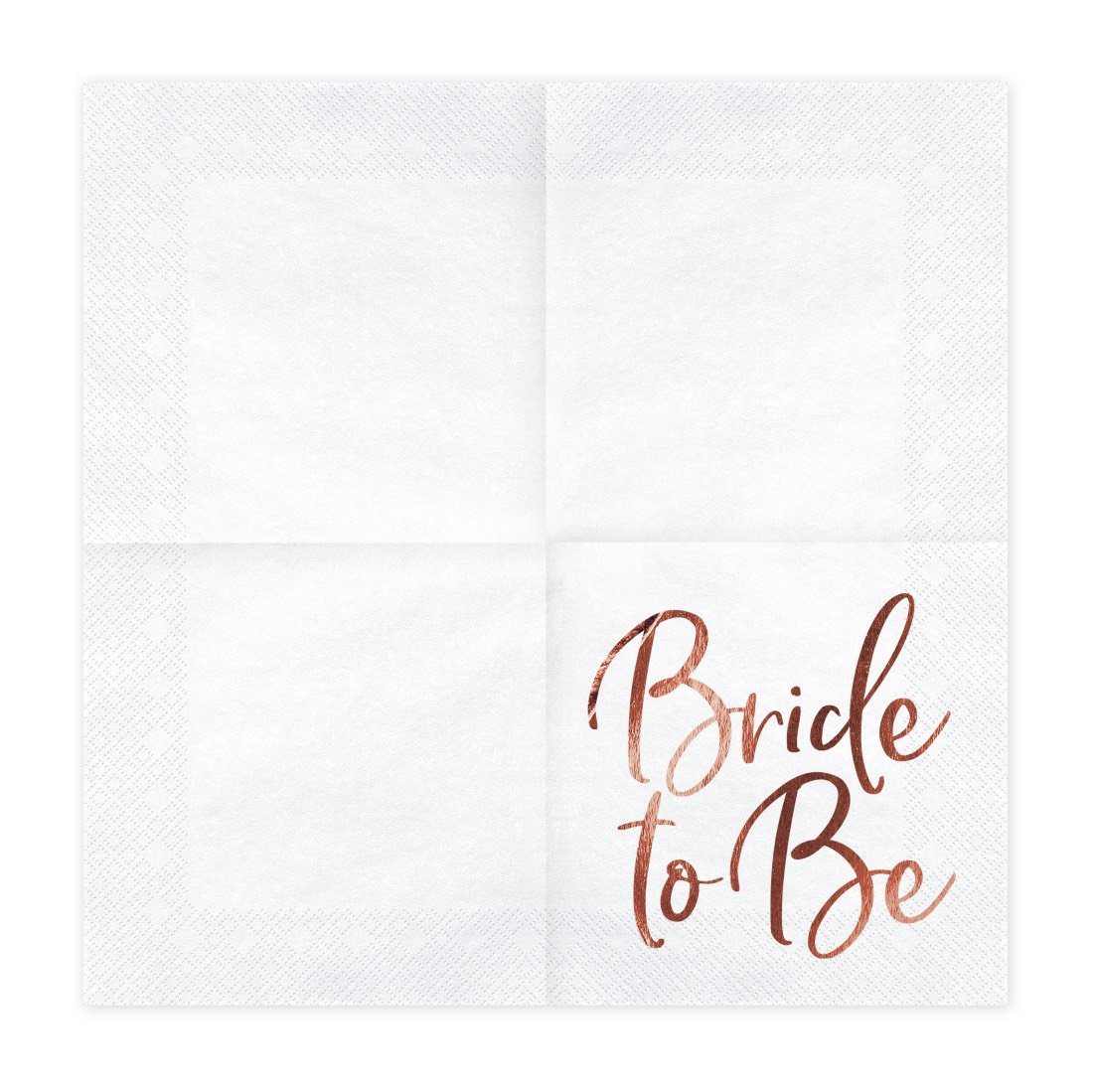 Елегантни Салфетки с Розово-Златен Надпис "Bride to Be"