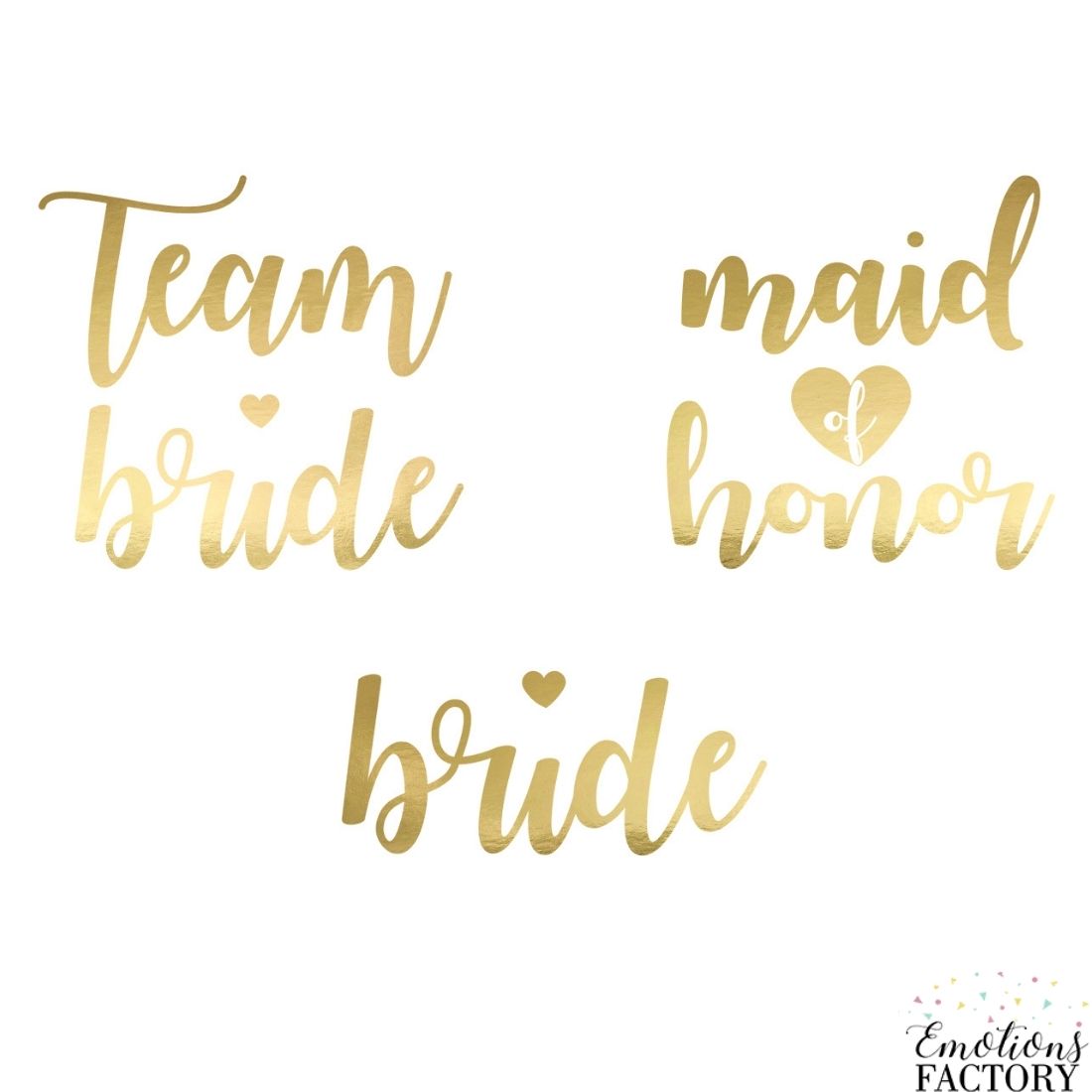 Моминско Парти | Татуировки в Златно "Team Bride"I Emotions Factory