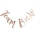 Бляскав Банер в Розово Злато с Надпис "Team Bride"