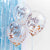 Прозрачни Балони със Сини и Розово-Златни Конфети 